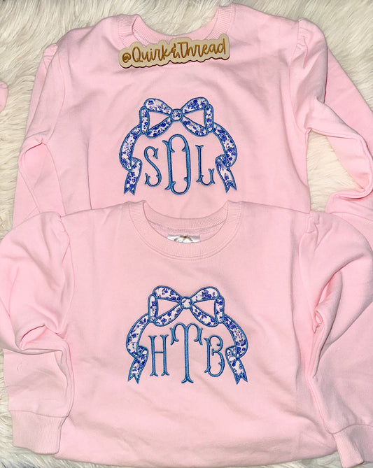 Bow Applique Sweatshirt