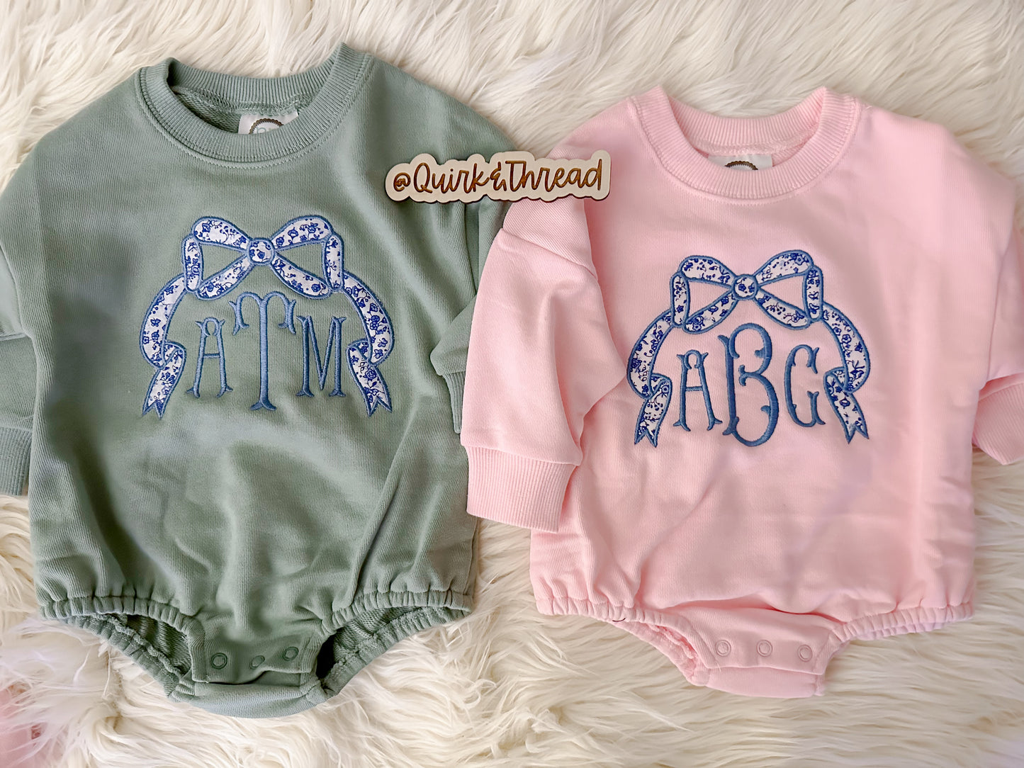 Bow Applique Sweatshirt Bubble