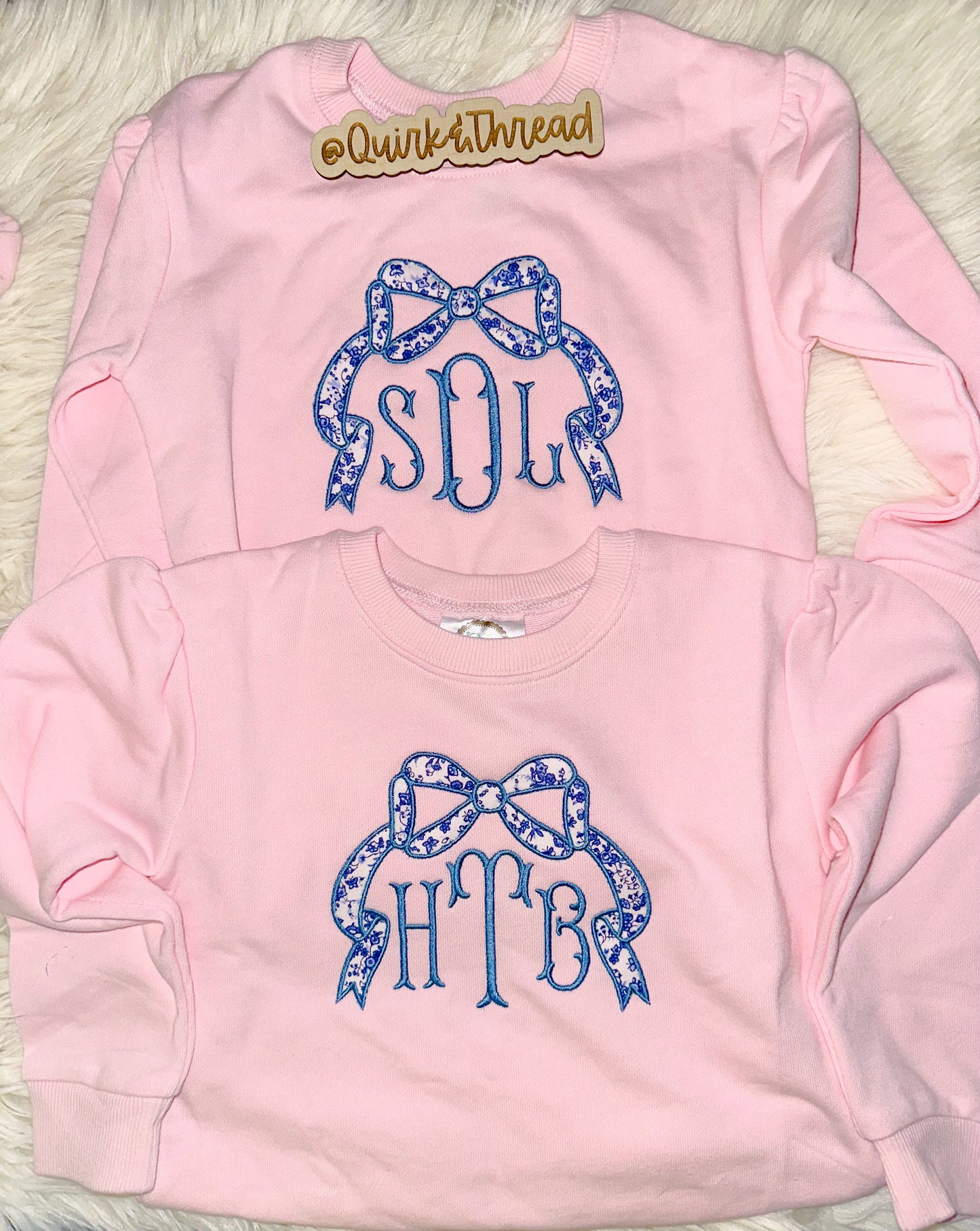 Bow Applique Sweatshirt